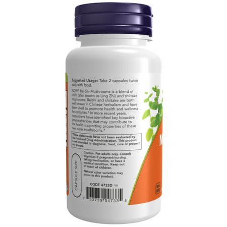 Now Foods Rei-Shi Mushroom 270 mg 100 veg kapslí