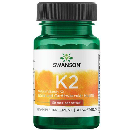 Swanson Vitamín K2 MK7 50 mcg 30 kapslí