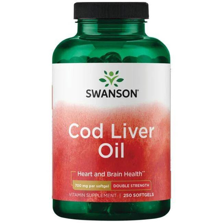 Swanson Olej z Tresčích Jater (Cod Liver Oil) 700 mg 250 kapslí