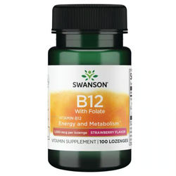 Swanson Vitamín B12 a Kyselina Listová 100 cucací tablety