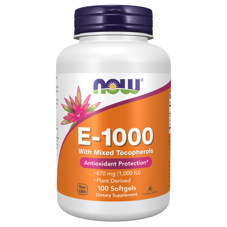 Now Foods Vitamin E-1000 100 kapslí