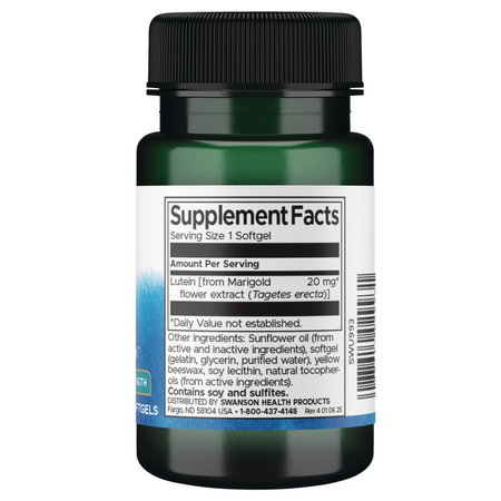 Swanson Lutein 20 mg 60 kapslí