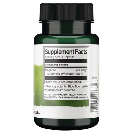 Swanson Magnólie Lékařský 400 mg 60 kapslí