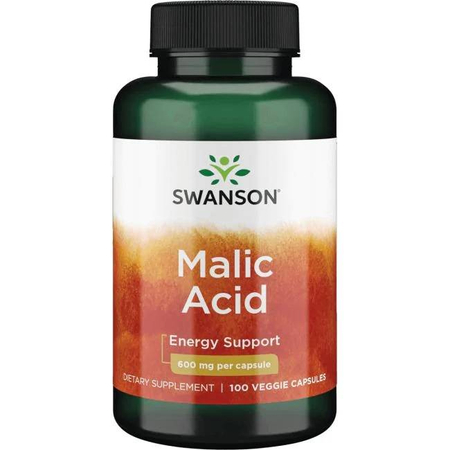 Swanson Kyselina Jablečná (L-Malic Acid)) 600 mg 100 veg kapslí