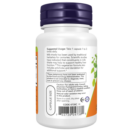 Now Foods Milk Thistle Extract, Double Strength 300 mg 100 kapslí