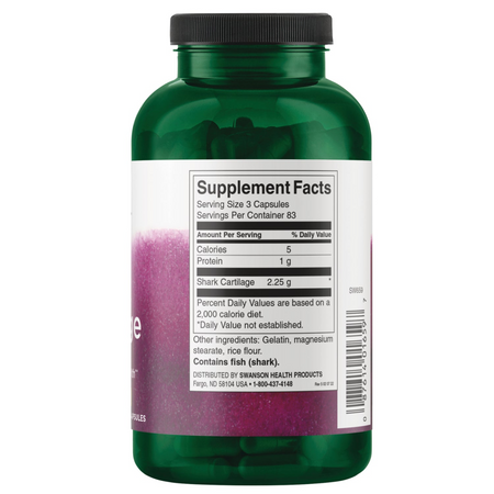 Swanson Žraločí Chrupavka (Shark Cartilage) 750 mg 250 kapslí