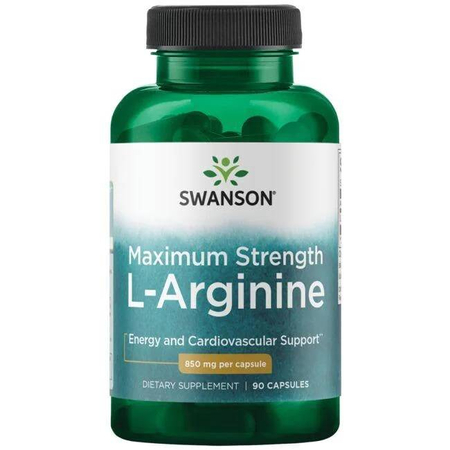 Swanson Maximum Strength L-Arginine 850 mg 90 kapslí