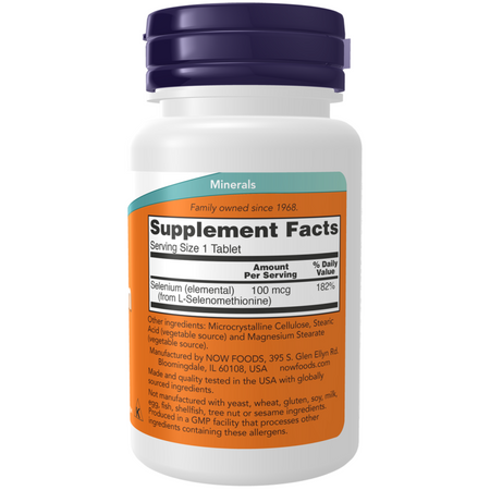 Now Foods Selen 100 mcg 250 tablet