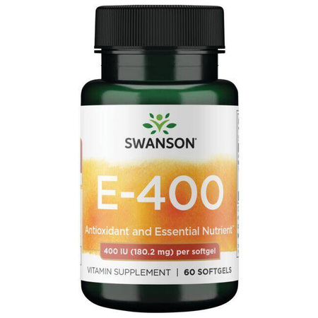 Swanson Vitamín E 400 iu 60 kapslí