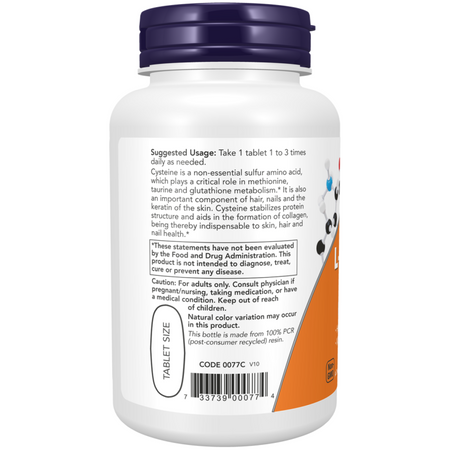 Now Foods L-Cysteine 500 mg 100 tablet