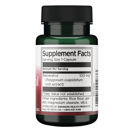 Swanson Resveratrol 100 mg 30 kapslí