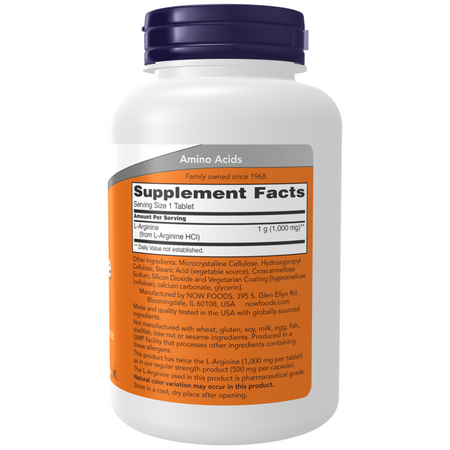 Now Foods L-Arginine 1000 mg Double Strength 120 tablet