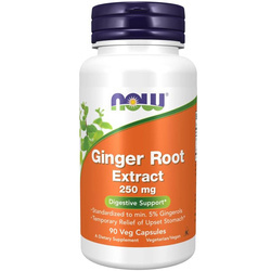 Now Foods Zázvor (Ginger) Extract 250 mg 90 kapslí