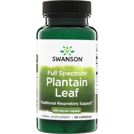 Swanson Jitrocel Větší (Plantain) 400 mg 60 kapslí