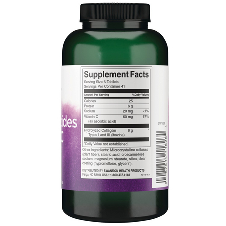 Swanson Hydrolyzované Kolagenové Peptidy Typu I a III 250 tablet