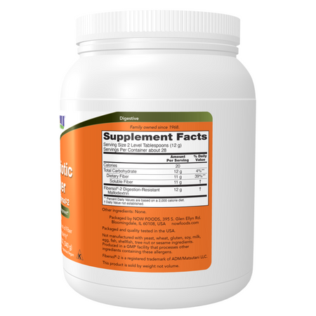 Now Foods Prebiotic Fiber with Fibersol®-2 Powder 340 g