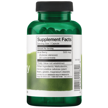 Swanson Acai Berry 500 mg 120 kapslí