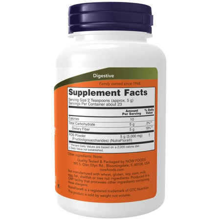 Now Foods NutraFlora FOS Powder 113 g