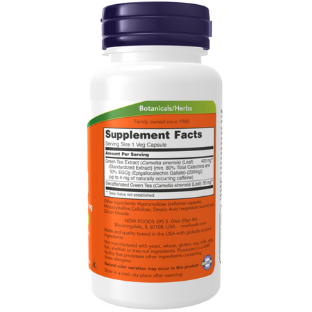 Now Foods EGCg Green Tea Extract 400 mg 90 kapslí