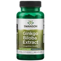 Swanson Jinan Dvoulaločný (Ginkgo biloba) Extrakt 60 mg 120 kapslí