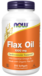 Now Foods Lněný Olej (Flax Oil) 1000 mg 250 kapslí