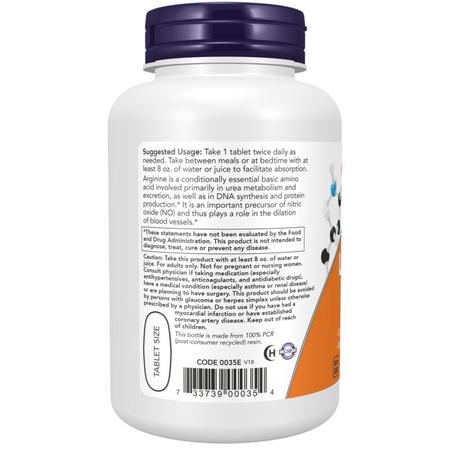 Now Foods L-Arginine 1000 mg Double Strength 120 tablet